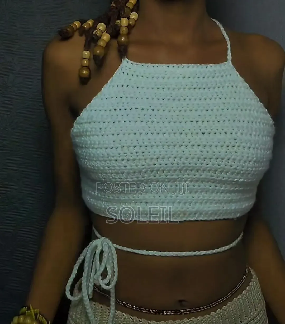 Backless Striped Crochet Tops