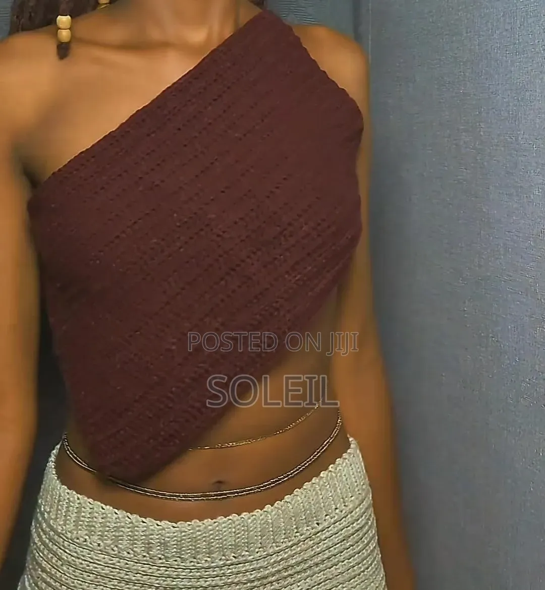 Backless Striped Crochet Tops