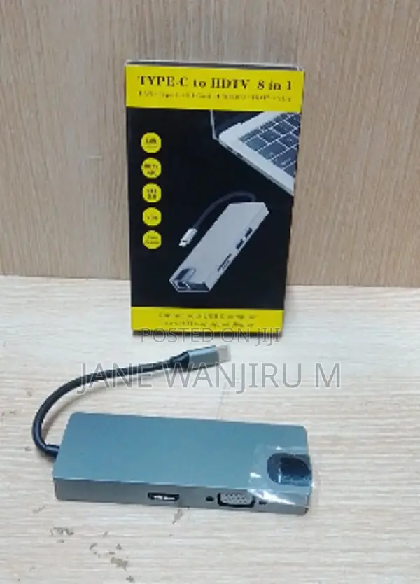 8-in-1 Type-C Hub With Hdmi, Usb 3.0, Sd/Tf Pd Charging