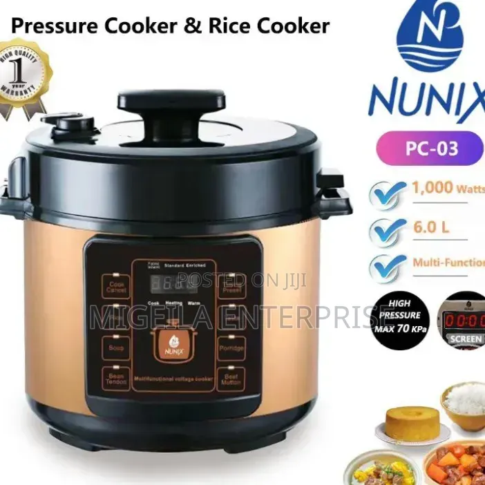 Pressure Cooker And Rice Cooker 6l Nunix