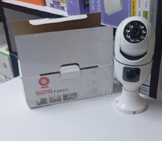 Home Security Dual Lens Bulb Camera PTZ Wifi V380 Pro Hd