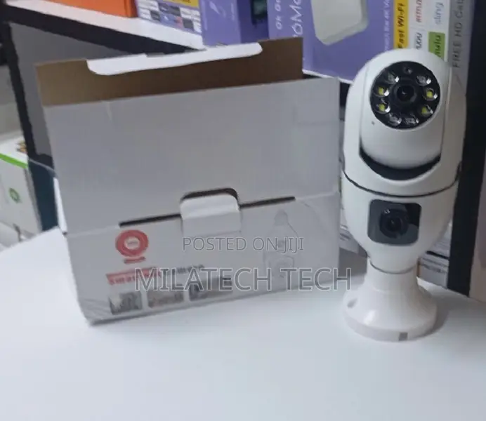 Home Security Dual Lens Bulb Camera PTZ Wifi V380 Pro Hd