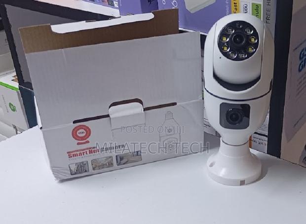 Home Security Dual Lens Bulb Camera PTZ Wifi V380 Pro Hd - thumbnail 2
