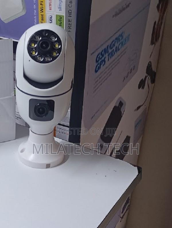 V380 Dual Lens Wireless Bulb Camera With Two-Way Tal