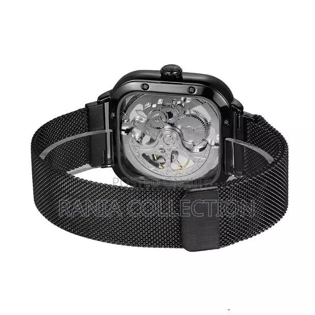 Black and Silver Forsining Automatic Skeleton Watch - thumbnail 3