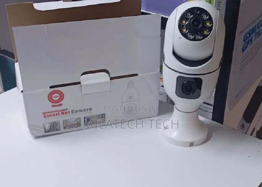 Dual Lens PTZ Bulb Camera 360° Hd Wifi Indoor Security CCTV
