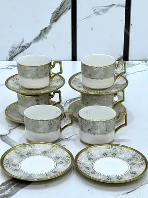 Luxury Marble Gold Damask Porcelain