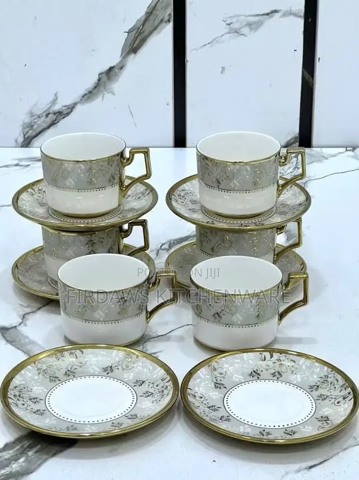 Luxury Marble Gold Damask Porcelain