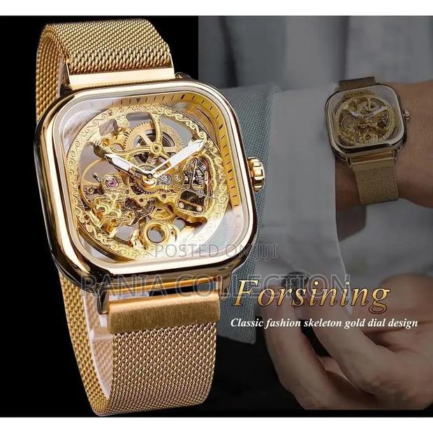 Gold Forsining Automatic Skeleton Watch