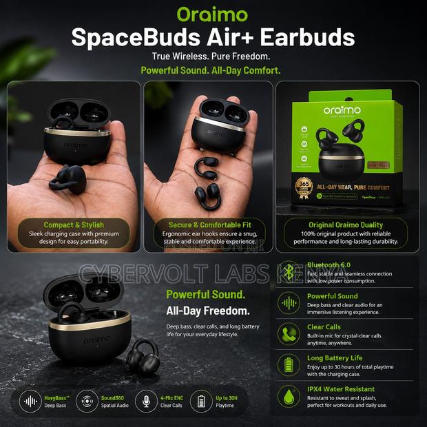 Oraimo Opensnap Upgraded Clip Earbuds