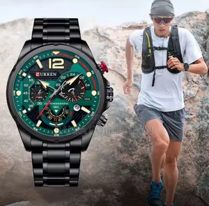 Green Gents Curren Chronograph Stopwatch