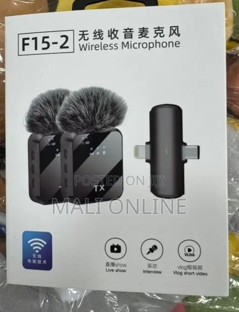 F15-2 Dual Wireless Lavalier Microphone 3-in-1 Noise Reduction