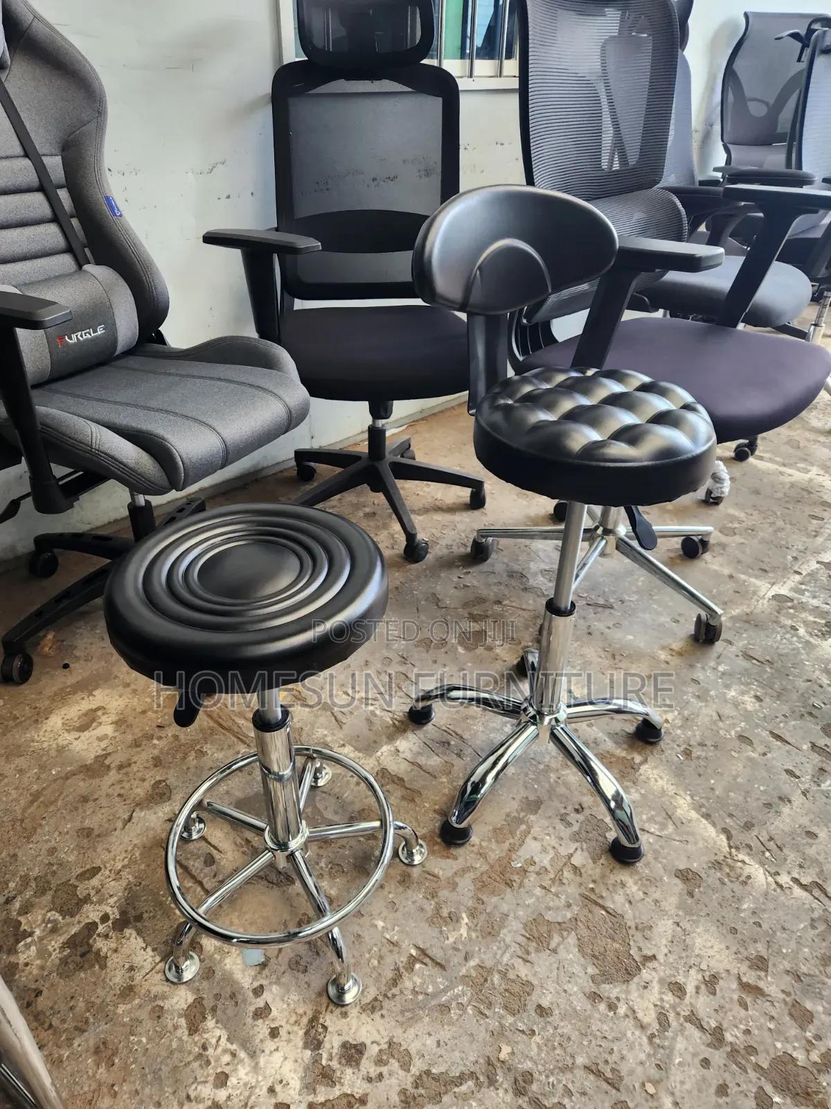 Lab Stool With Back Rest