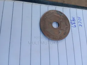 Rare 1939 East Africa 10cent Hole Coin Georgev1