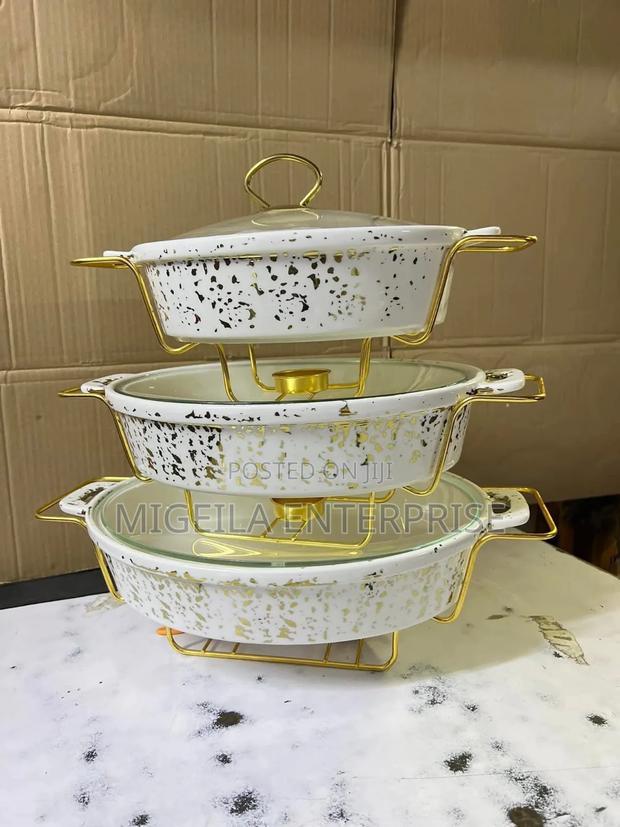 Ceramic Chaffing Dishes 3pcs - thumbnail 2