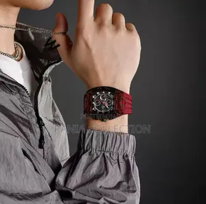 Red Naviforce Silicon Strap Unisex Watch