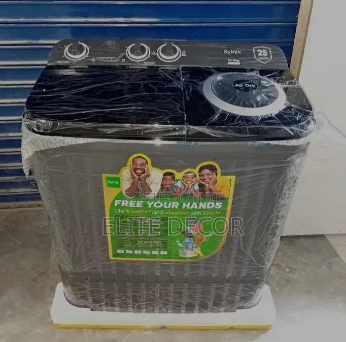 Syinix 10kg Twin Tub Top Load Semi-Automatic Washing Machine