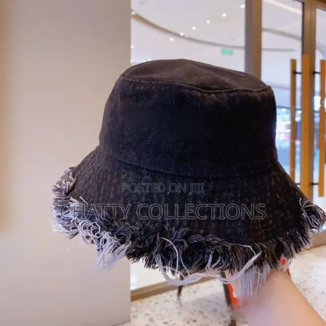 Black Unisex Quality Denim Bucket Hats