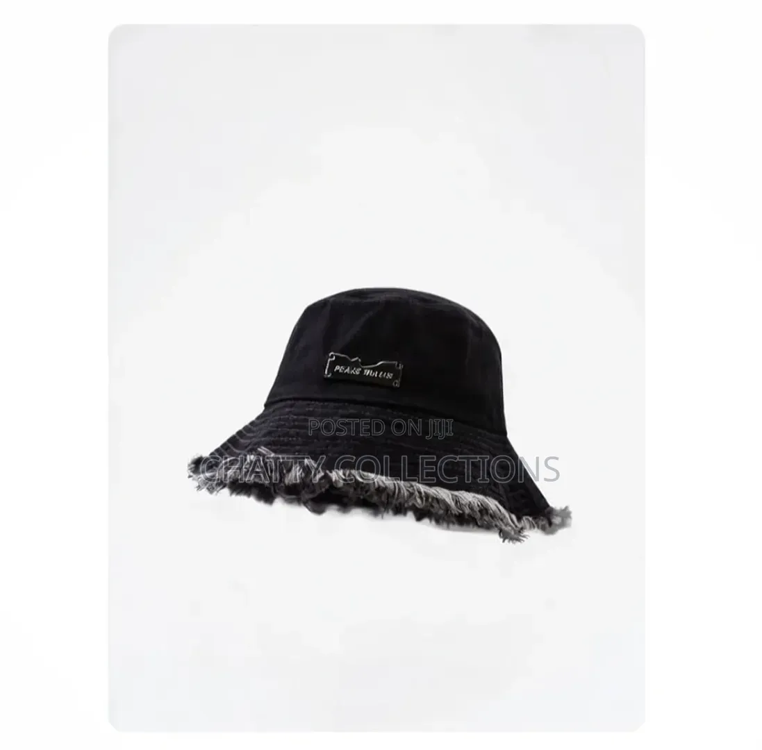 Black Unisex Quality Denim Bucket Hats