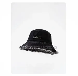 Black Unisex Quality Denim Bucket Hats