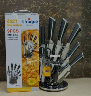 Unique 9pcs Kitchen Knife Set Stainless Steel Knives