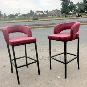Burgundy Chairs With Square Tube Leg