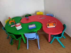 Two Interlocking Plastic Table