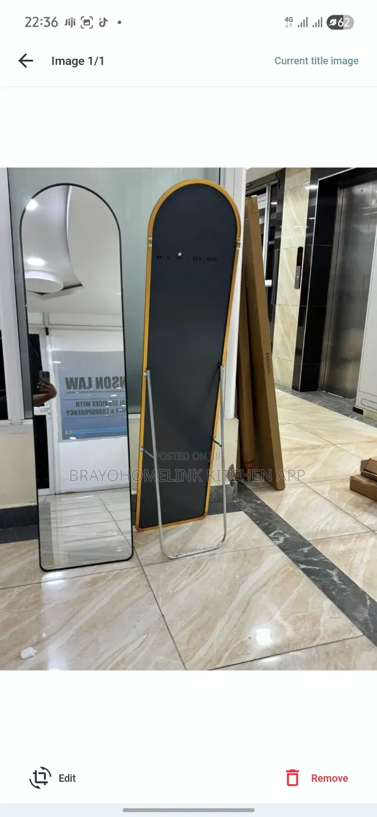 Mini Classy Arched Aluminum Full Length Mirror (Gold) at 2600
Black