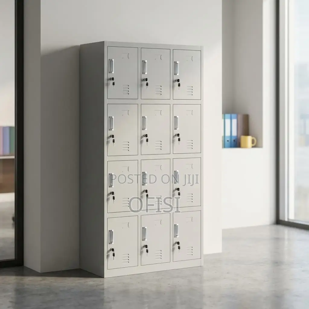 Office Cabinet; 12 Locker Steel Storage Cabinet