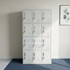 Office Cabinet; 12 Locker Steel Storage Cabinet