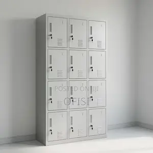 Office Cabinet; 12 Locker Steel Storage Cabinet