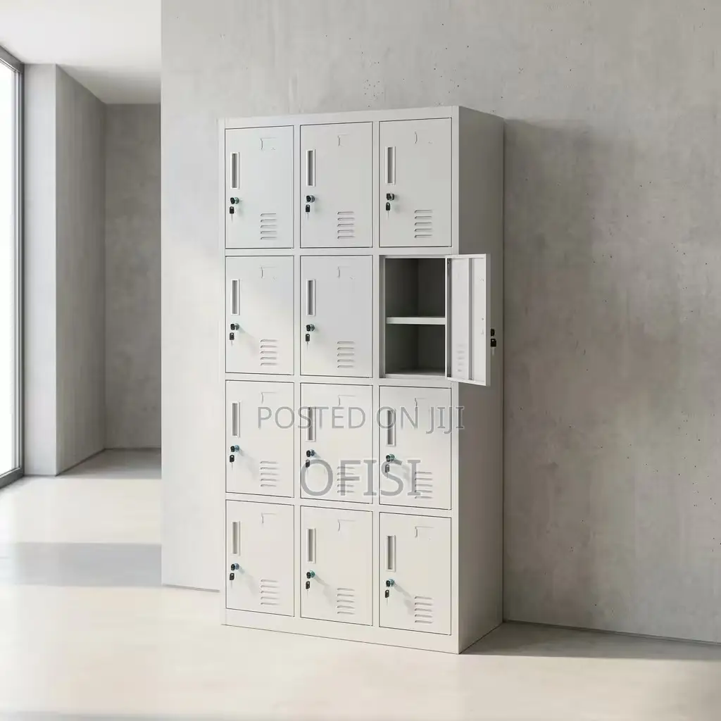 Office Cabinet; 12 Locker Steel Storage Cabinet