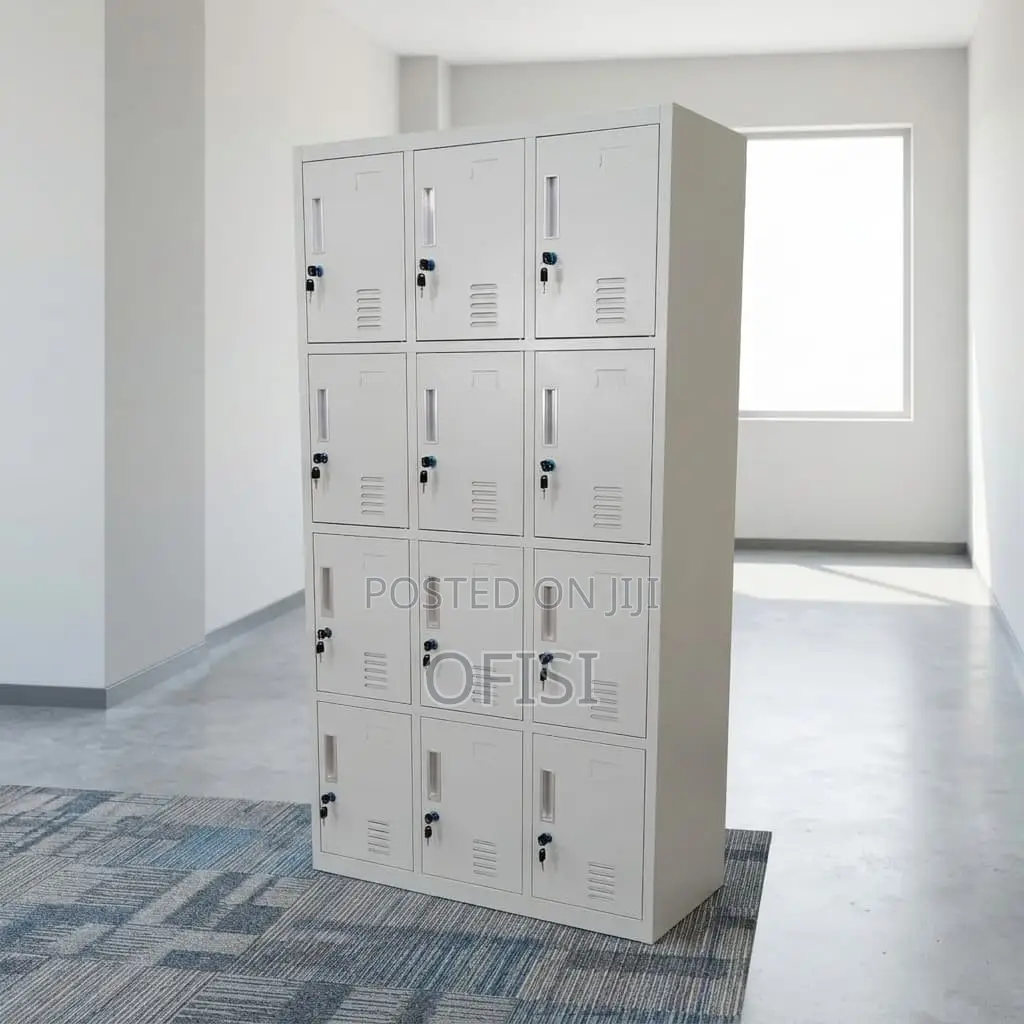 Office Cabinet; 12 Locker Steel Storage Cabinet