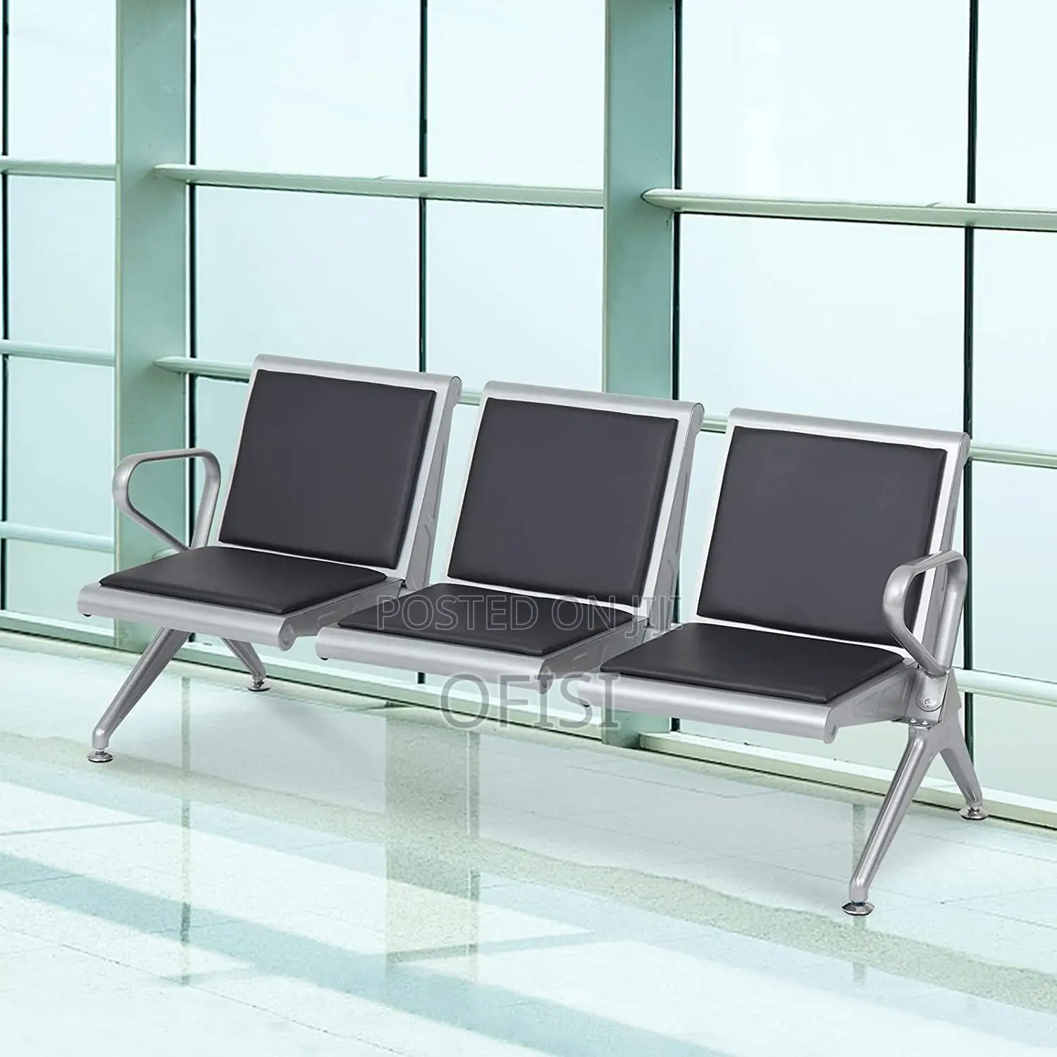 Waiting Bench 3 Link Padded Office Waiting Bench