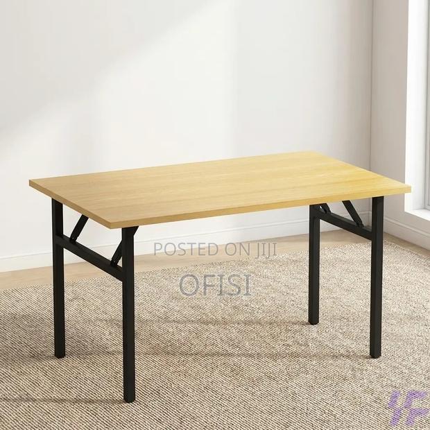 Foldable Table; Modern Wooden Foldable Study Table - thumbnail 3