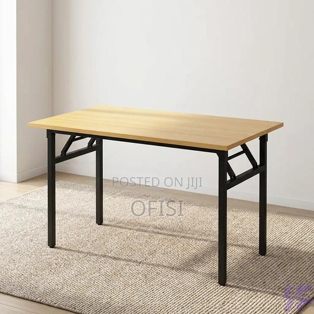Foldable Table; Modern Wooden Foldable Study Table - thumbnail 5