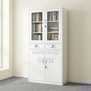 Office Cabinet; 2 Door Office Cabinet With Middle Drawers