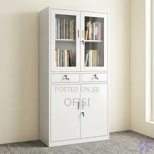 Office Cabinet; 2 Door Office Cabinet With Middle Drawers