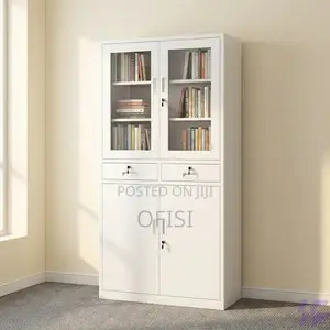 Office Cabinet; 2 Door Office Cabinet With Middle Drawers