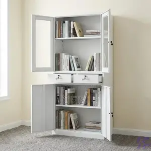 Office Cabinet; 2 Door Office Cabinet With Middle Drawers