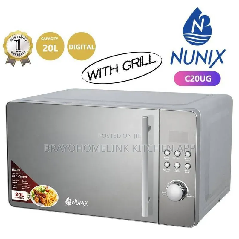 *Nunix Microwave 20l Digital Glass Door With Grill