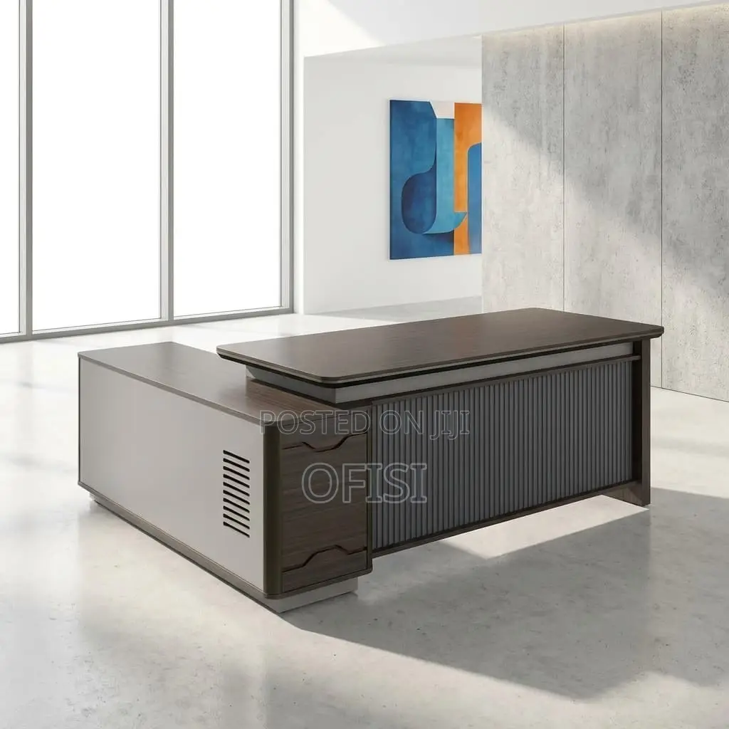 Office Desk; 180cm Imported L-Shaped Office Desk