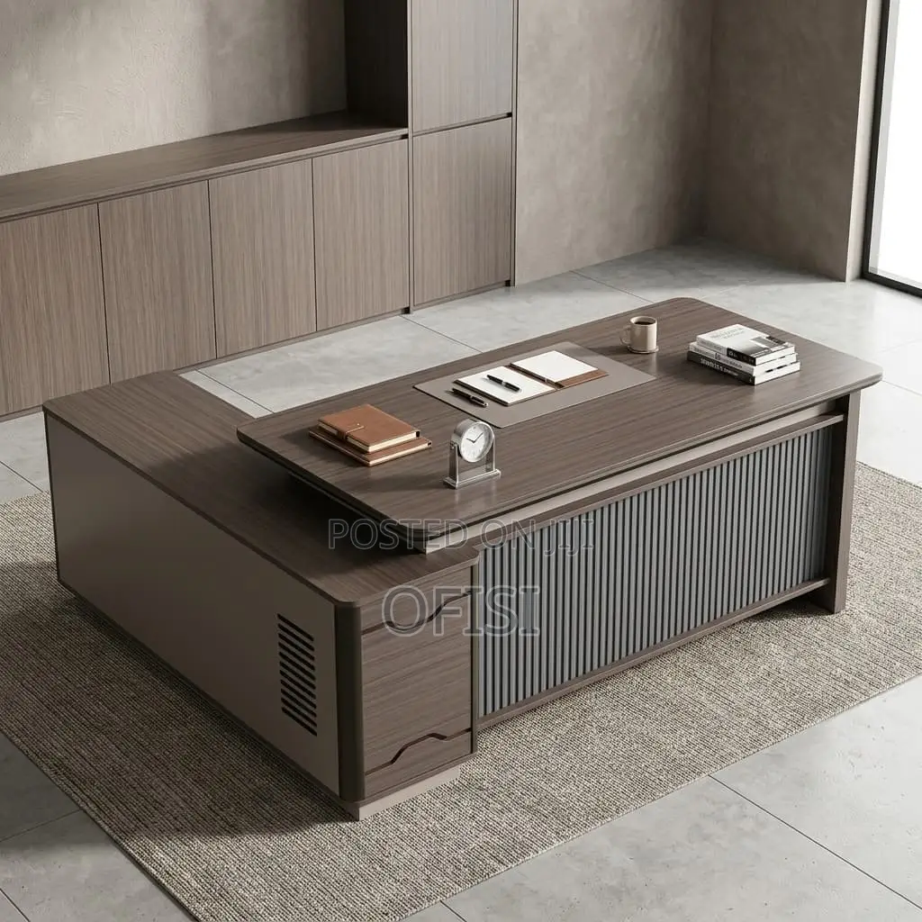 Office Desk; 180cm Imported L-Shaped Office Desk