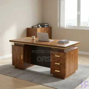 Office Desk; 1.4m Executive Gold Office Desk