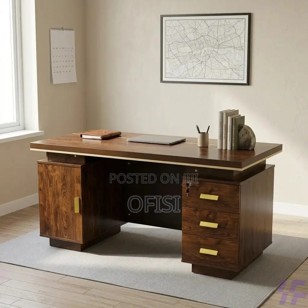 Office Desk; 1.4m Executive Gold Office Desk