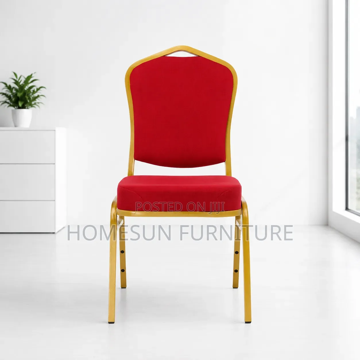 Premium Red Banquet Conference Chair | Stackable Event Church Chair