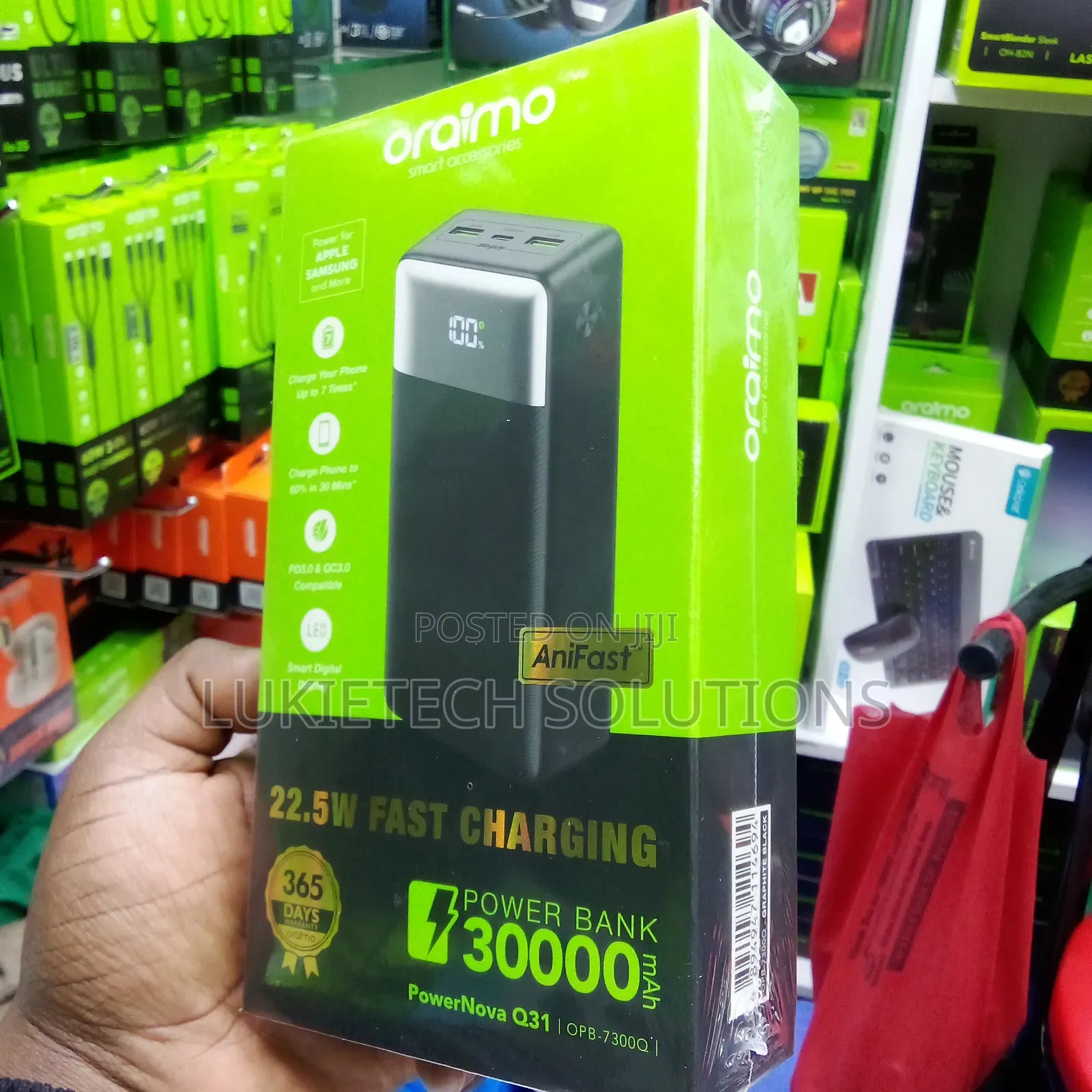Oraimo Powerbank 30000 Mah 22.5 Watts, Legendary Performance