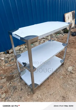 Ss Worktop With With 2undershelves 4fits by 2fits