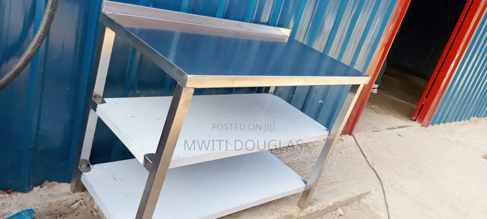 Ss Worktop With With 2undershelves 4fits by 2fits