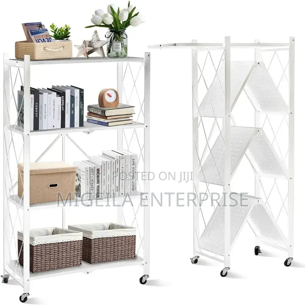 Foldable Kitchen Rack With Wheels
